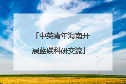 中英青年海南开展蓝碳科研交流