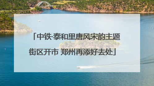 中铁·泰和里唐风宋韵主题街区开市 郑州再添好去处