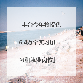 丰台今年将提供6.4万个实习见习和就业岗位