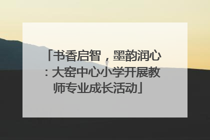 书香启智，墨韵润心：大窑中心小学开展教师专业成长活动