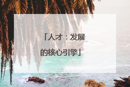 人才：发展的核心引擎