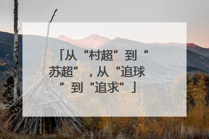 从“村超”到“苏超”，从“追球”到“追求”