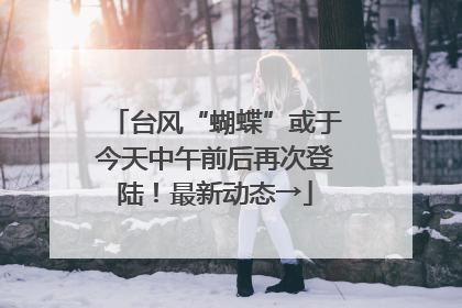 台风“蝴蝶”或于今天中午前后再次登陆！最新动态→