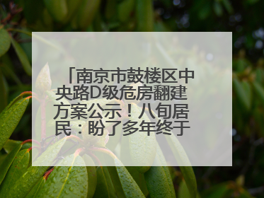 南京市鼓楼区中央路D级危房翻建方案公示！八旬居民：盼了多年终于等来好消息