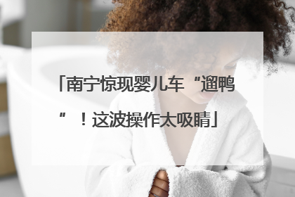 南宁惊现婴儿车“遛鸭”！这波操作太吸睛