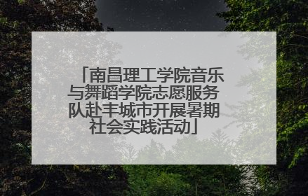 南昌理工学院音乐与舞蹈学院志愿服务队赴丰城市开展暑期社会实践活动