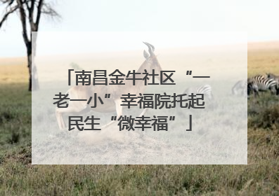 南昌金牛社区“一老一小”幸福院托起民生“微幸福”