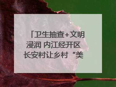 卫生抽查+文明浸润 内江经开区长安村让乡村“美颜”持久在线｜万千气象看四川