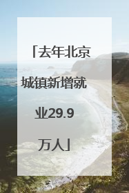 去年北京城镇新增就业29.9万人
