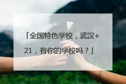 全国特色学校，武汉+21，有你的学校吗？