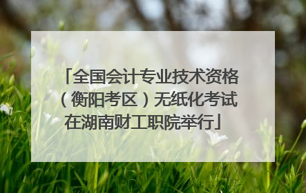 全国会计专业技术资格（衡阳考区）无纸化考试在湖南财工职院举行