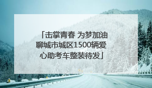 击掌青春 为梦加油 聊城市城区1500辆爱心助考车整装待发