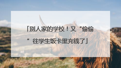别人家的学校！又“偷偷”往学生饭卡里充钱了