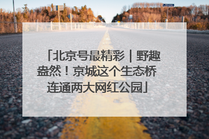 北京号最精彩｜野趣盎然！京城这个生态桥连通两大网红公园