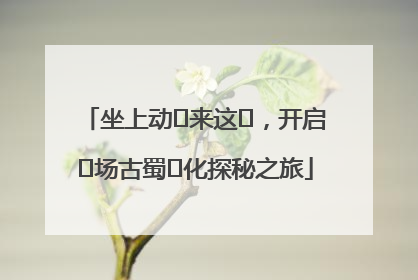 坐上动⻋来这⾥，开启⼀场古蜀⽂化探秘之旅