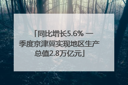 同比增长5.6% 一季度京津冀实现地区生产总值2.8万亿元