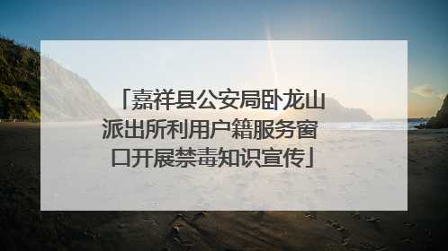 嘉祥县公安局卧龙山派出所利用户籍服务窗口开展禁毒知识宣传