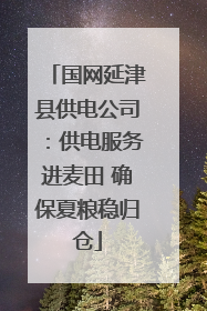 国网延津县供电公司：供电服务进麦田 确保夏粮稳归仓