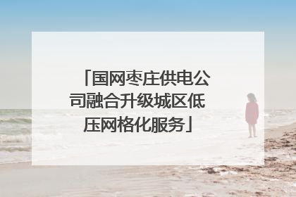 国网枣庄供电公司融合升级城区低压网格化服务