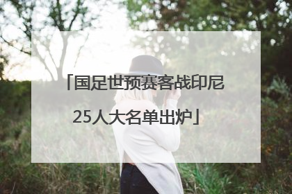 国足世预赛客战印尼25人大名单出炉