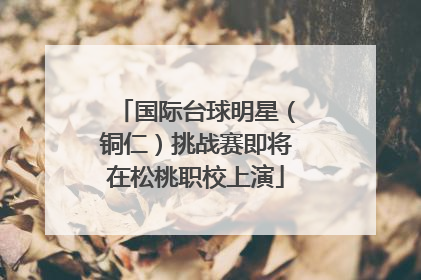 国际台球明星（铜仁）挑战赛即将在松桃职校上演