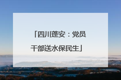 四川蓬安：党员干部送水保民生