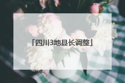 四川3地县长调整