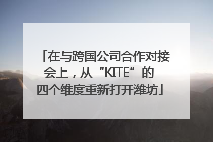 在与跨国公司合作对接会上，从“KITE”的四个维度重新打开潍坊