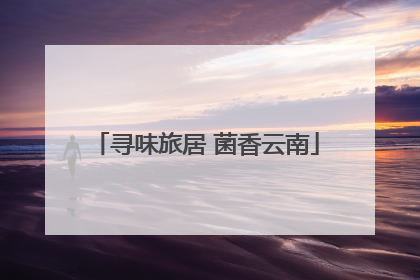 寻味旅居 菌香云南