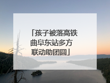 孩子被落高铁 曲阜东站多方联动助团圆