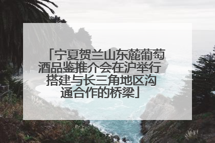 宁夏贺兰山东麓葡萄酒品鉴推介会在沪举行 搭建与长三角地区沟通合作的桥梁
