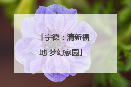 宁德：清新福地 梦幻家园