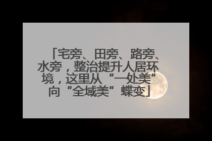 宅旁、田旁、路旁、水旁，整治提升人居环境，这里从“一处美”向“全域美”蝶变