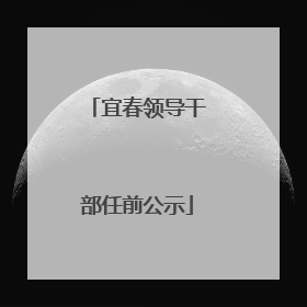 宜春领导干部任前公示