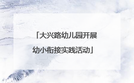 大兴路幼儿园开展幼小衔接实践活动