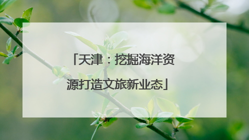 天津：挖掘海洋资源打造文旅新业态