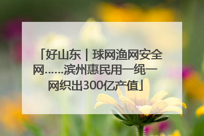 好山东｜球网渔网安全网……滨州惠民用一绳一网织出300亿产值