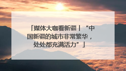 媒体大咖看新疆丨“中国新疆的城市非常繁华，处处都充满活力”