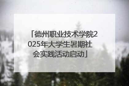 德州职业技术学院2025年大学生暑期社会实践活动启动