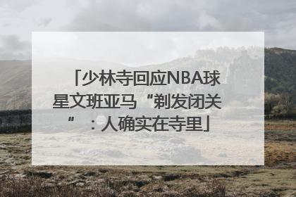 少林寺回应NBA球星文班亚马“剃发闭关”：人确实在寺里