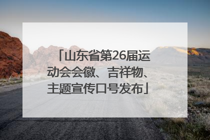 山东省第26届运动会会徽、吉祥物、主题宣传口号发布