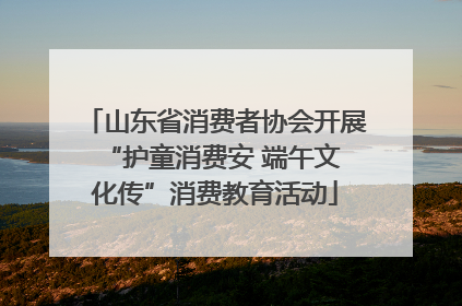 山东省消费者协会开展 “护童消费安 端午文化传”消费教育活动