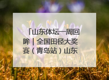 山东体坛一周回眸｜全国田径大奖赛（青岛站）山东队夺7金