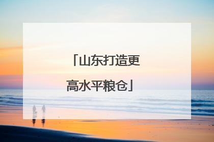 山东打造更高水平粮仓