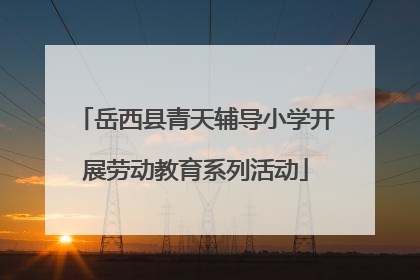 岳西县青天辅导小学开展劳动教育系列活动