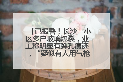 已报警！长沙一小区多户玻璃爆裂，业主称明显有弹孔痕迹，“疑似有人用气枪打鸟造成”