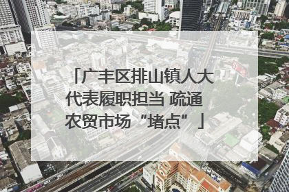 广丰区排山镇人大代表履职担当 疏通农贸市场“堵点”