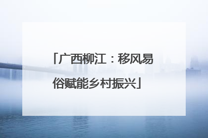 广西柳江：移风易俗赋能乡村振兴
