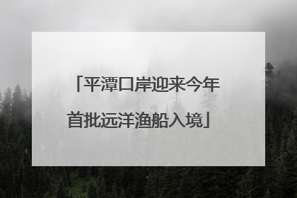 平潭口岸迎来今年首批远洋渔船入境
