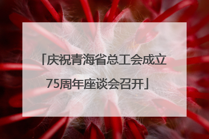 庆祝青海省总工会成立75周年座谈会召开